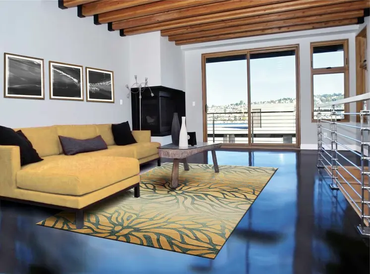 8' X 11' Tan and Gray Abstract Area Rug