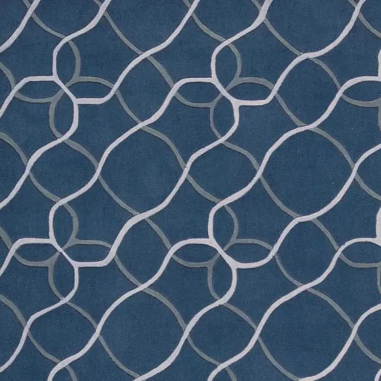 8' X 11' Ivory Blue and Gray Abstract Area Rug