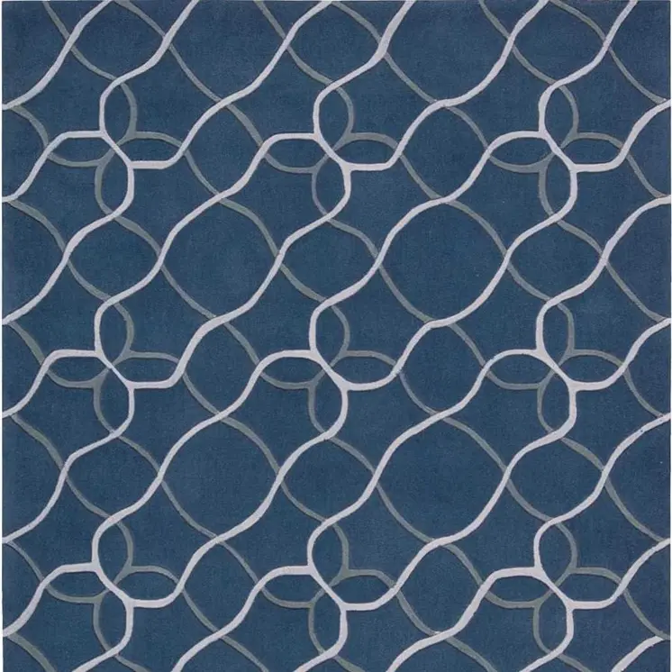 8' X 11' Ivory Blue and Gray Abstract Area Rug