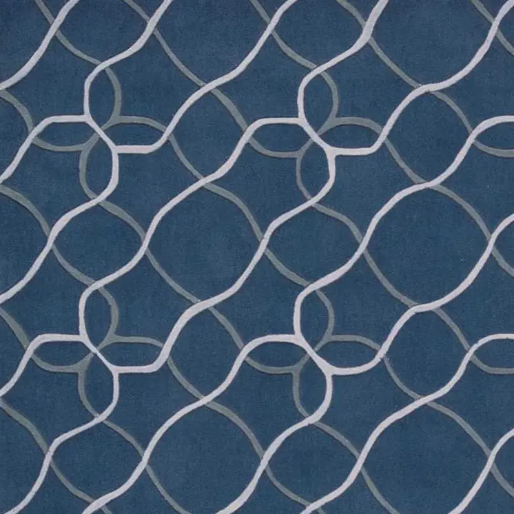 8' X 11' Ivory Blue and Gray Abstract Area Rug