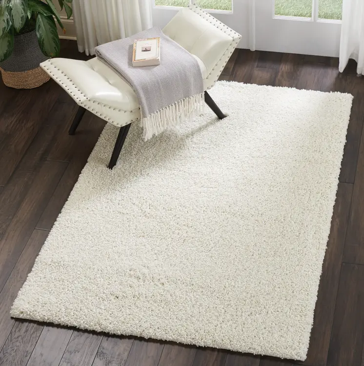4' X 6' Ivory Shag Area Rug