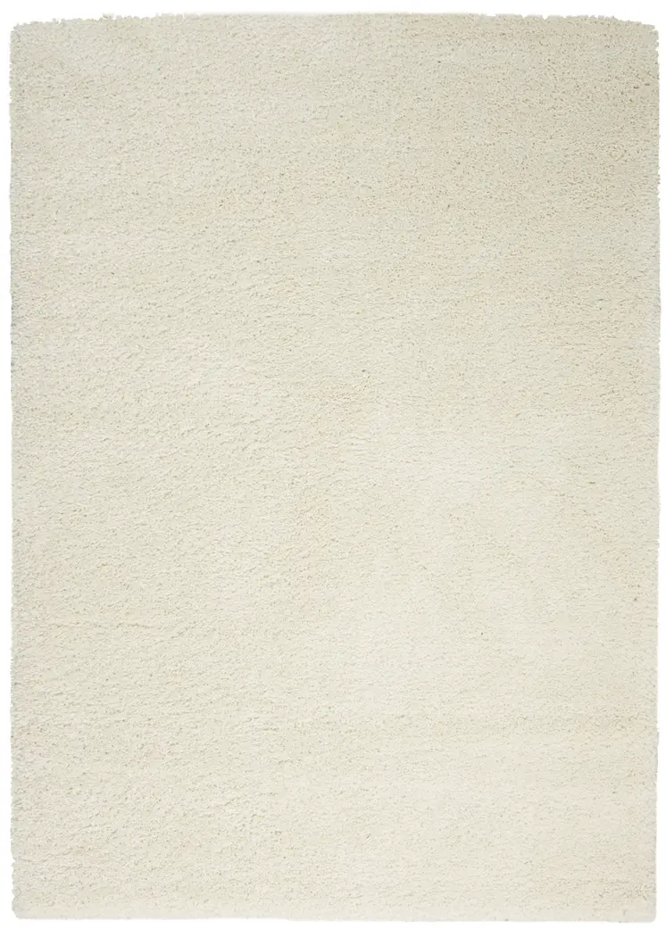 5' X 7' Ivory Shag Area Rug