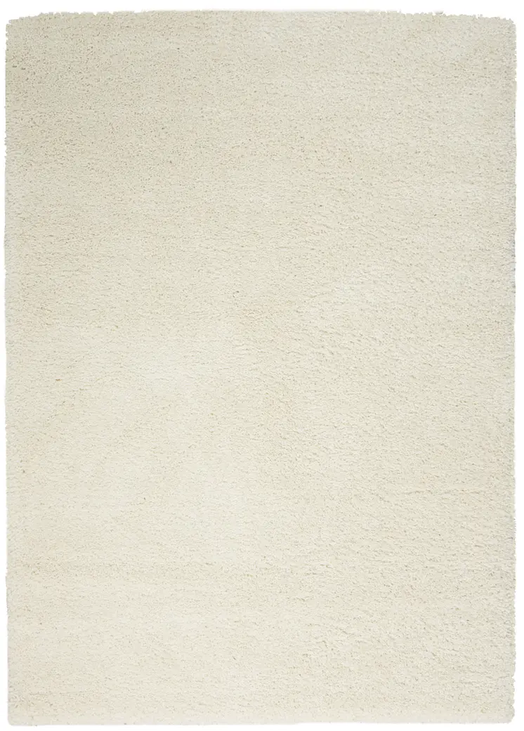 5' X 7' Ivory Shag Area Rug