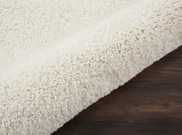 4' Ivory Shag Round Rug