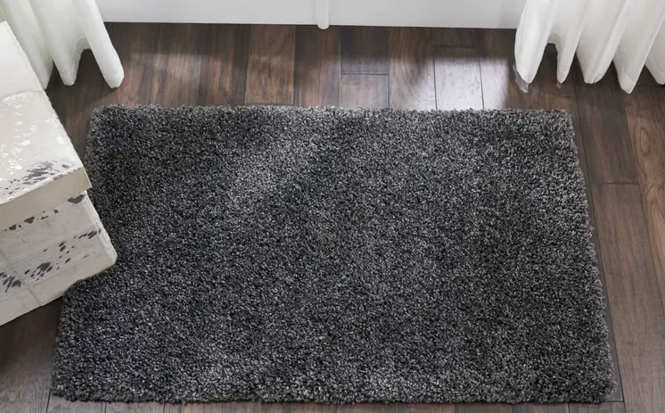 3' X 4' Gray Shag Area Rug