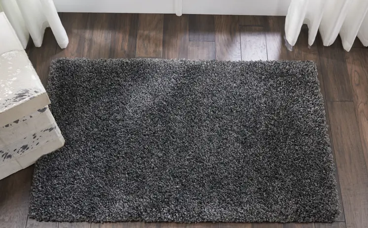 3' X 4' Gray Shag Area Rug