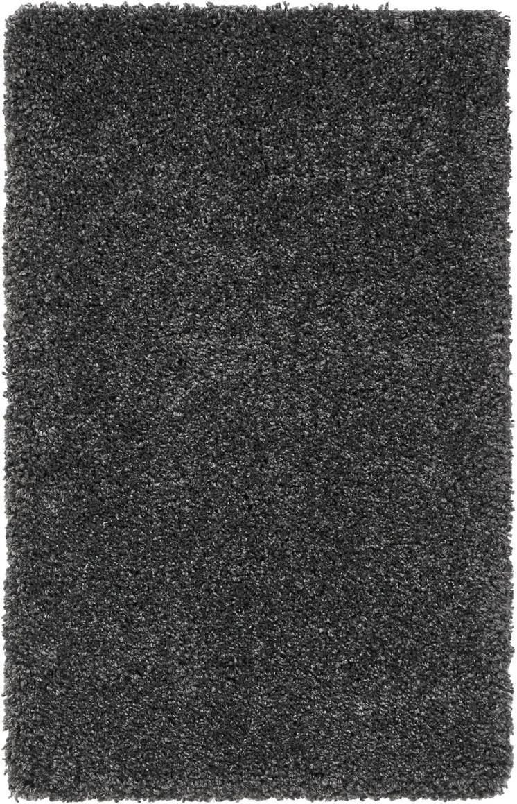 3' X 4' Gray Shag Area Rug