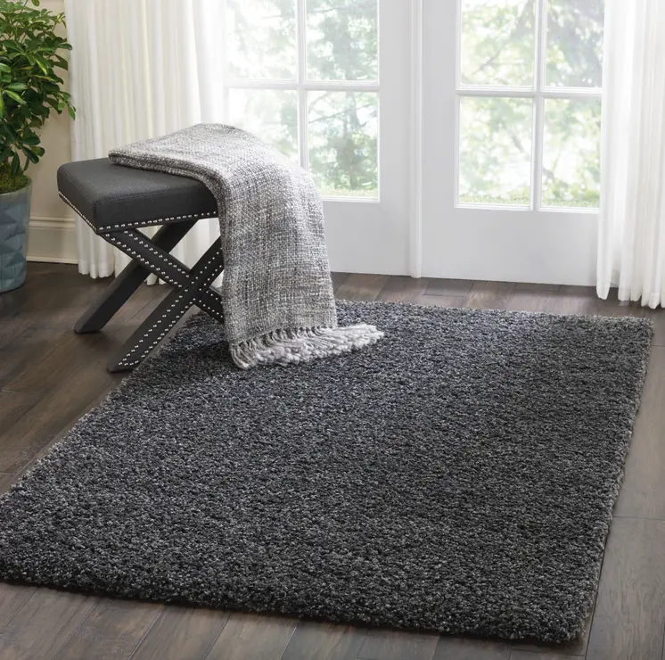 4' X 6' Gray Shag Area Rug