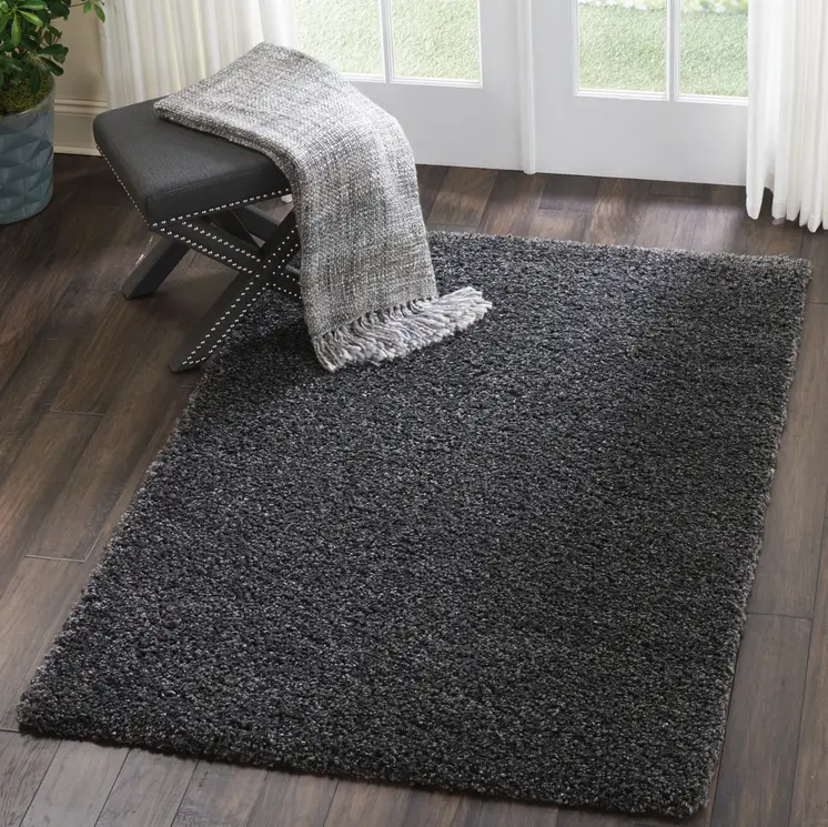 4' X 6' Gray Shag Area Rug