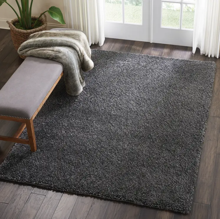 5' X 7' Gray Shag Area Rug