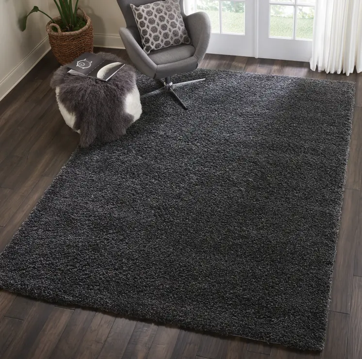 7' X 10' Gray Shag Area Rug