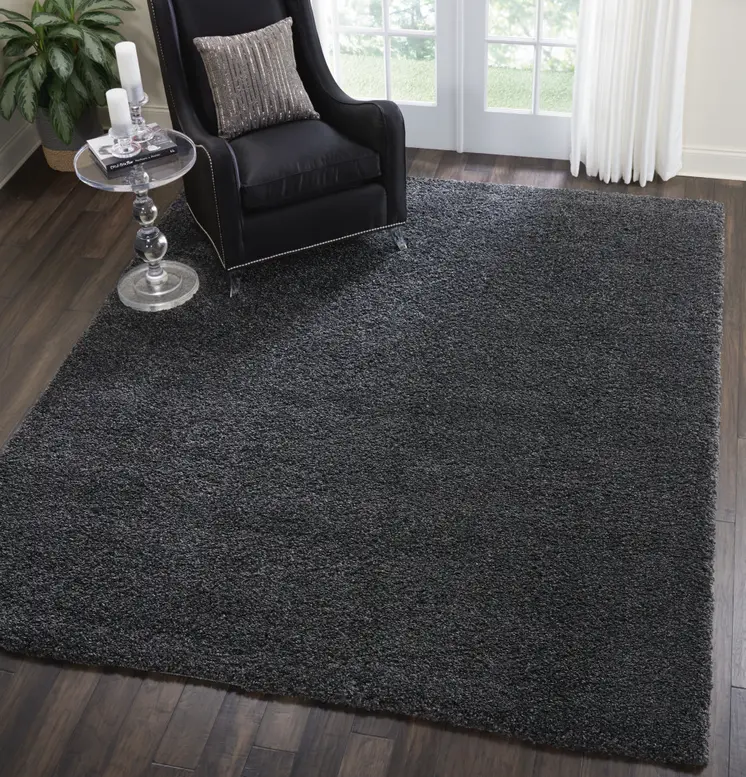 8' X 10' Gray Shag Area Rug
