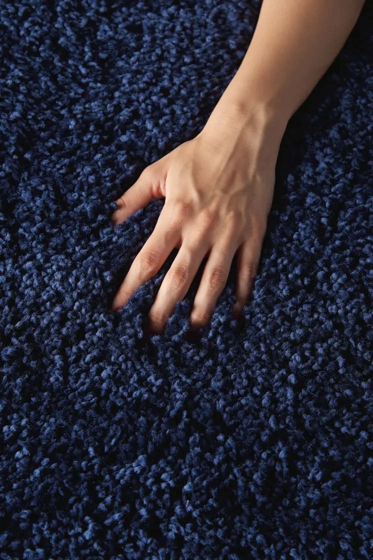 5' X 7' Blue Shag Area Rug