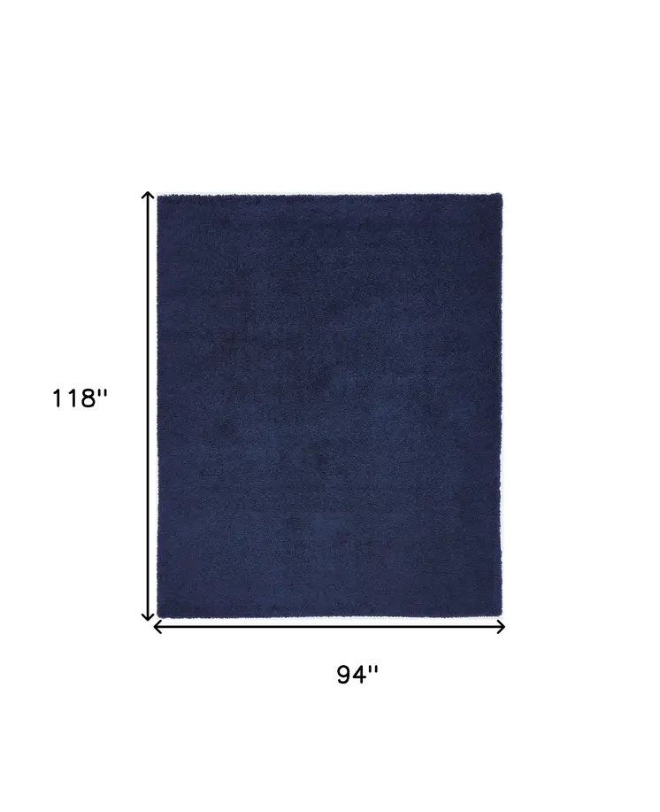 8' X 10' Blue Shag Area Rug