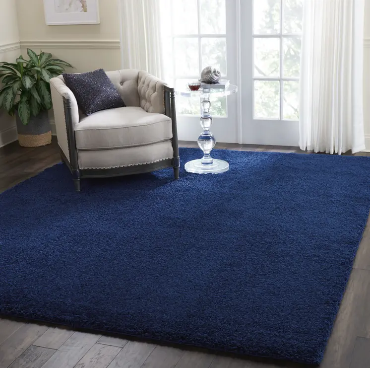 8' X 10' Blue Shag Area Rug
