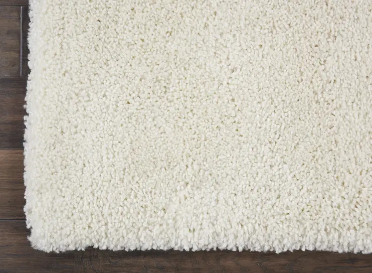 3' X 5' Ivory Shag Distressed Area Rug
