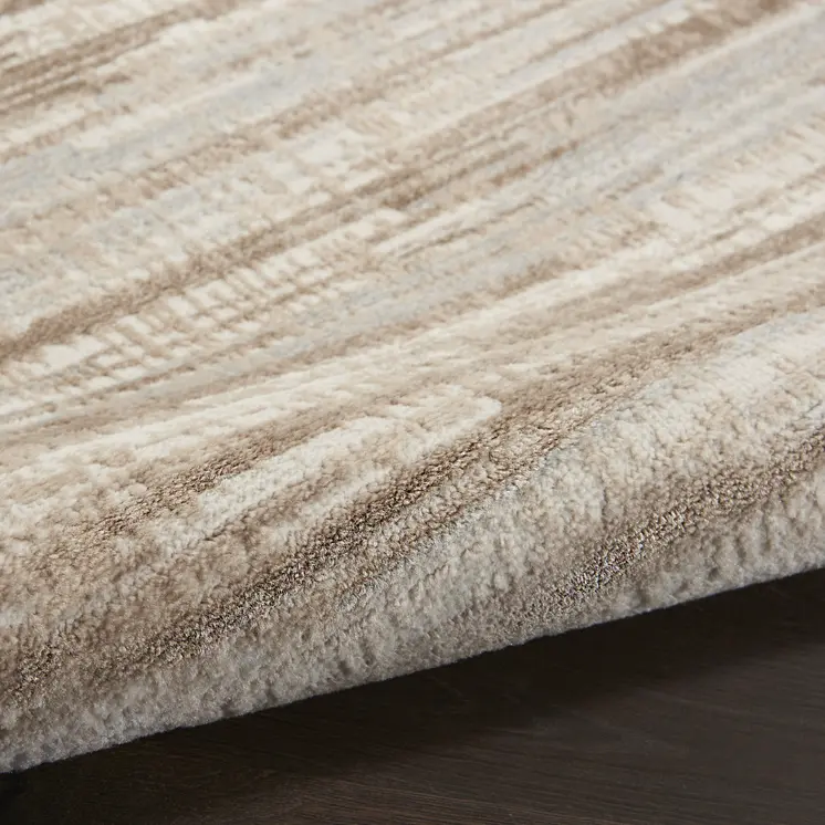 4' X 6' Ivory and Gray Abstract Non Skid Area Rug