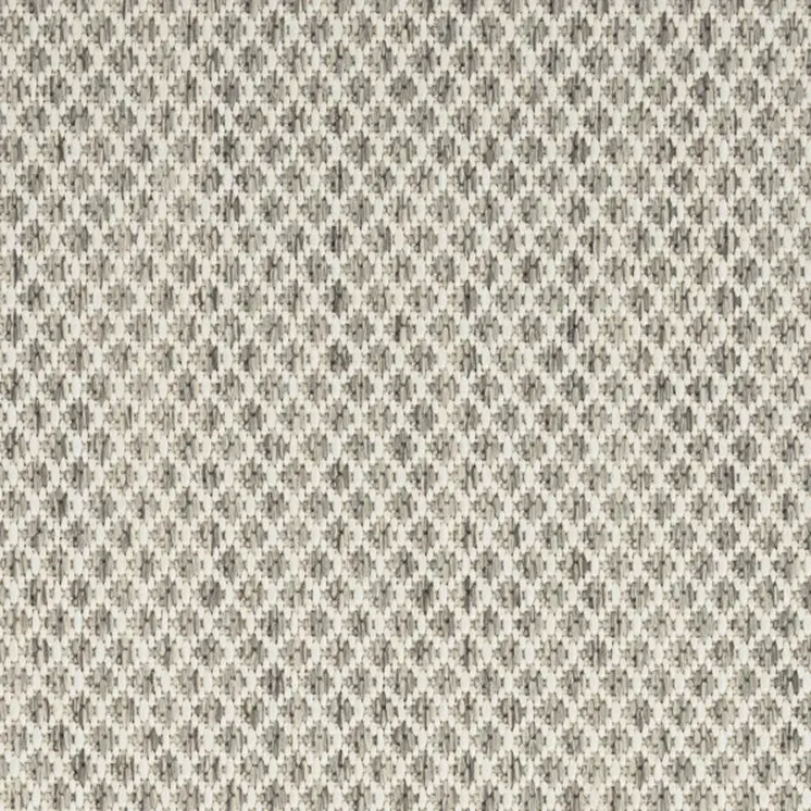 2' X 3' Ivory and Gray Damask Distressed Non Skid Area Rug