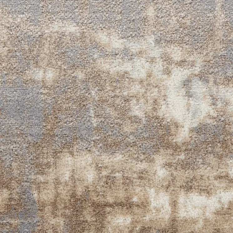 2' X 3' Gray and Ivory Abstract Non Skid Area Rug