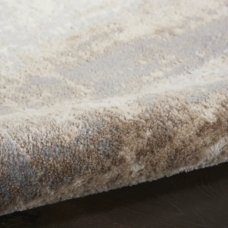 4' X 6' Gray and Ivory Abstract Non Skid Area Rug