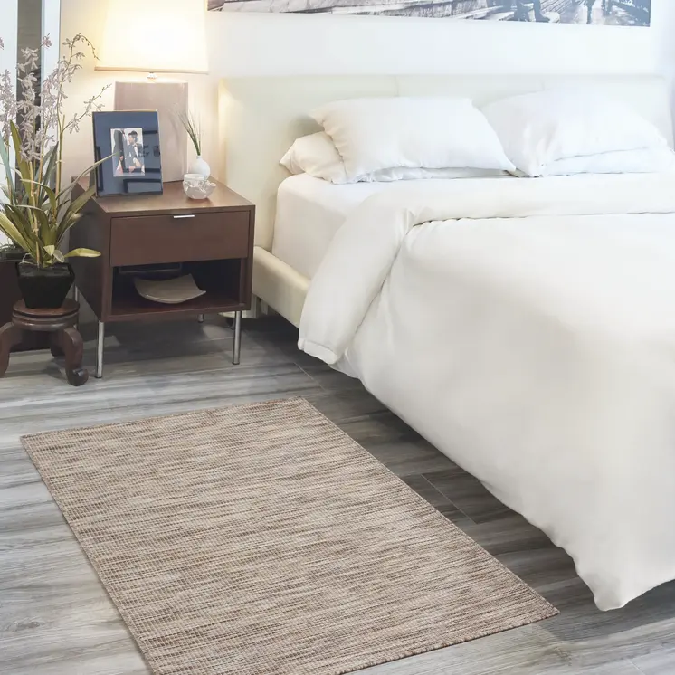 3' X 5' Beige And Ivory Indoor Outdoor Area Rug