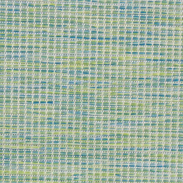 3' X 5' Blue And Green Indoor Outdoor Area Rug
