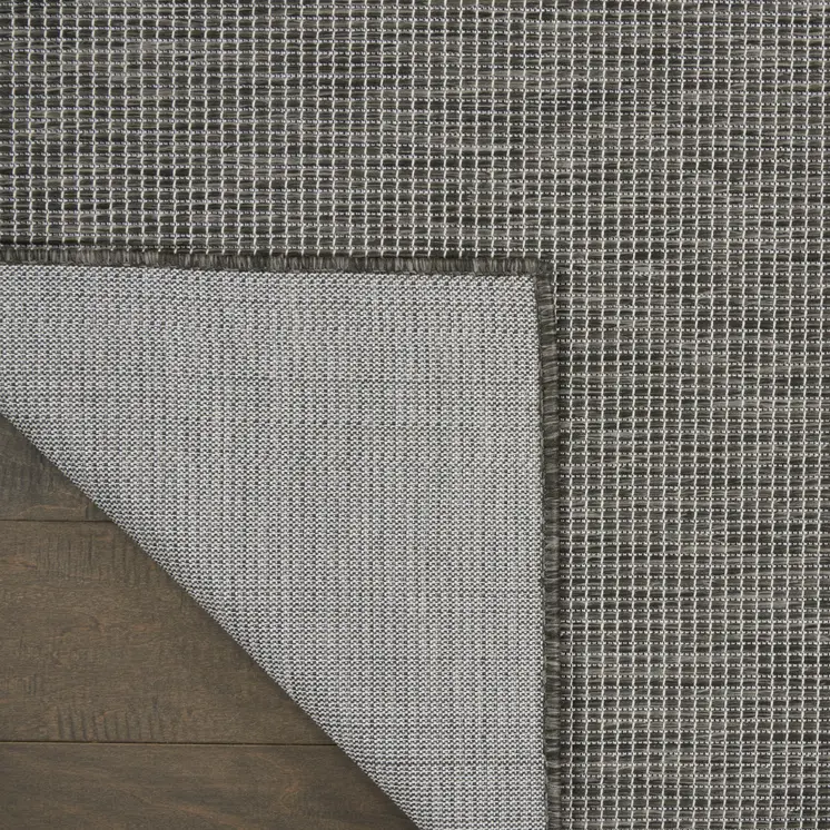 3' X 5' Charcoal And Ivory Indoor Outdoor Area Rug
