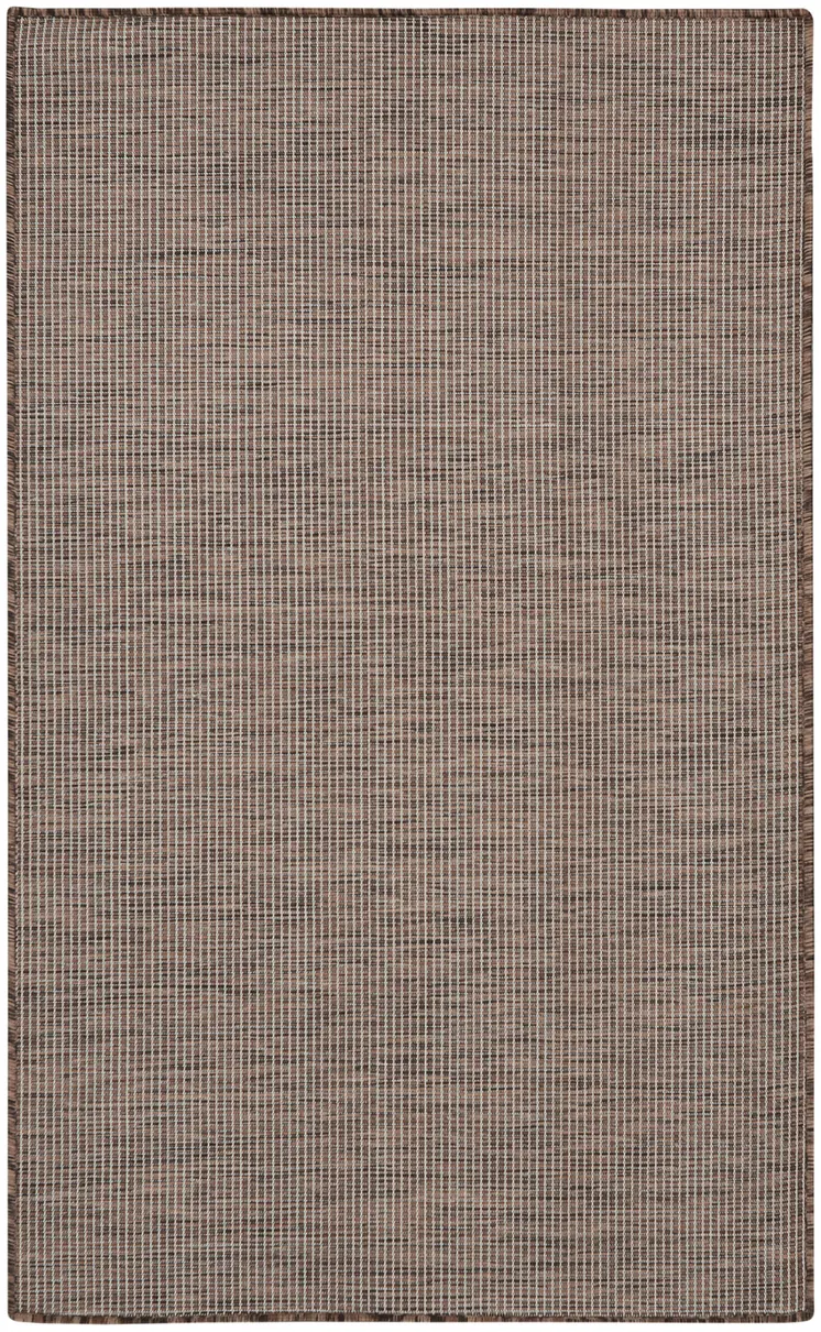 3' X 5' Natural Ivory And Brown Indoor Outdoor Area Rug