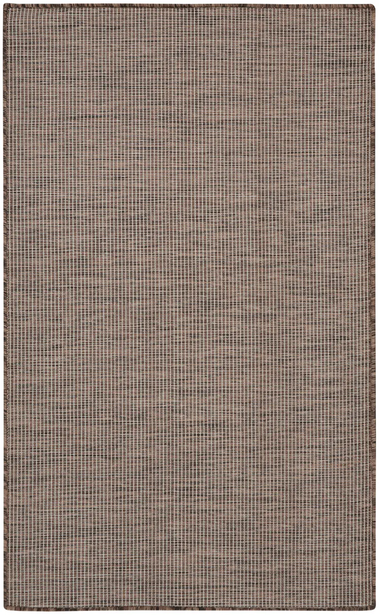 3' X 5' Natural Ivory And Brown Indoor Outdoor Area Rug