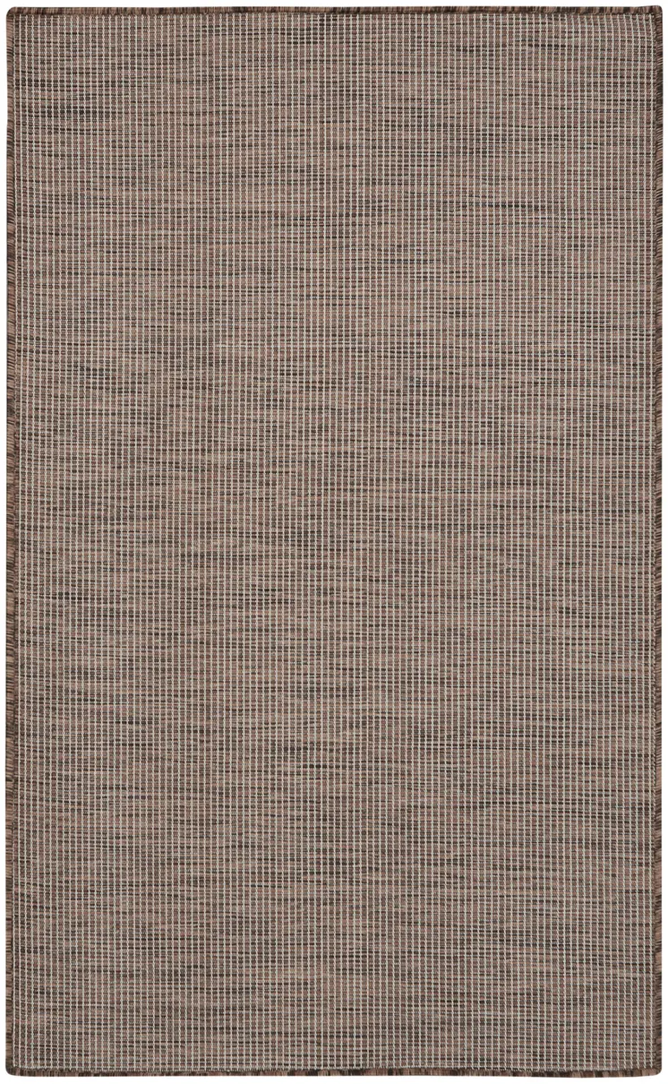 3' X 5' Natural Ivory And Brown Indoor Outdoor Area Rug