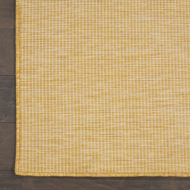 3' X 5' Yellow And Ivory Indoor Outdoor Area Rug
