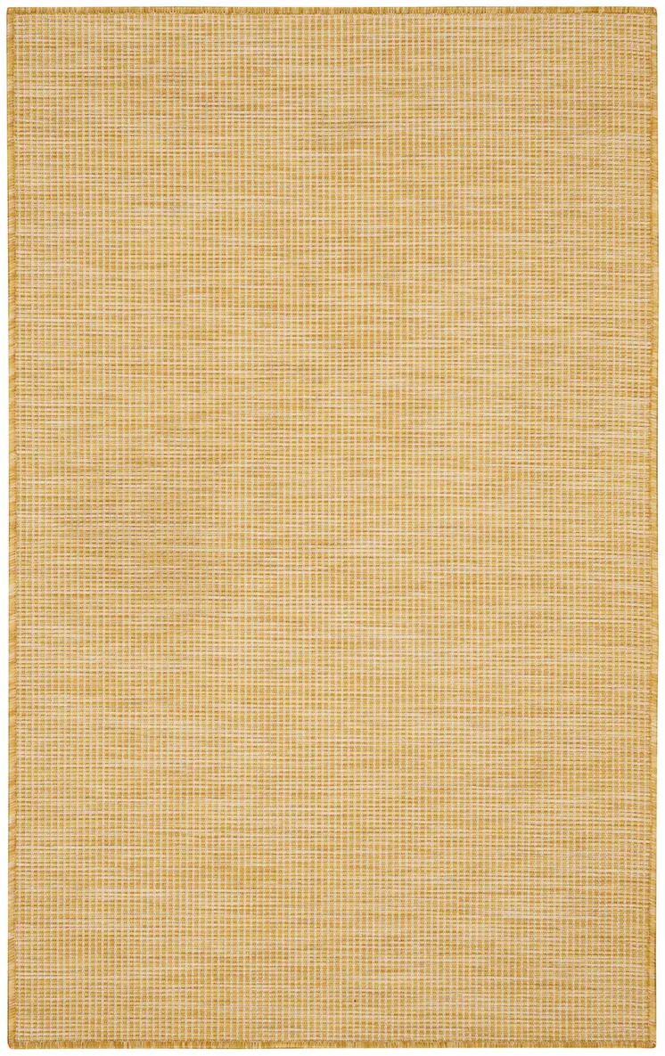 3' X 5' Yellow And Ivory Indoor Outdoor Area Rug