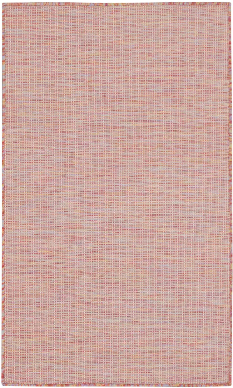 3' X 5' Rainbow Red And Ivory Indoor Outdoor Area Rug