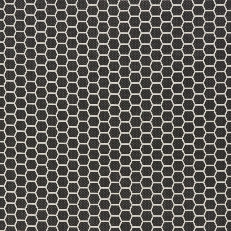 8' X 10' Black And Ivory Geometric Indoor Outdoor Area Rug