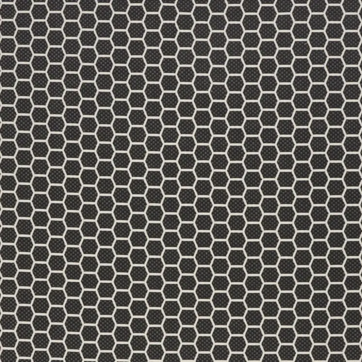 9' X 12' Black And Ivory Geometric Indoor Outdoor Area Rug