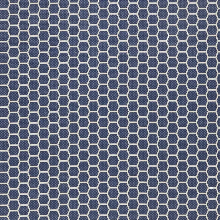8' X 10' Navy Blue And Ivory Geometric Indoor Outdoor Area Rug