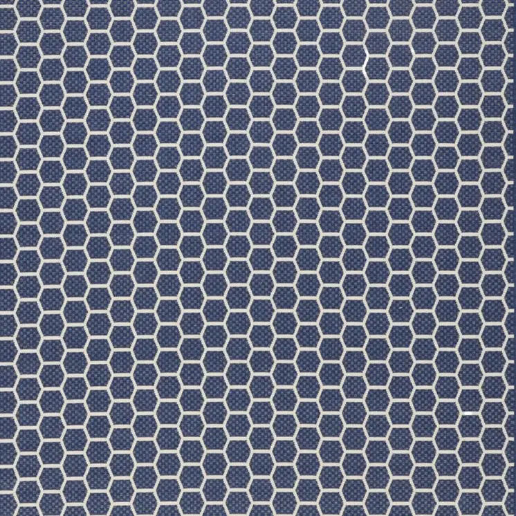 10' X 14' Navy Blue And Ivory Geometric Indoor Outdoor Area Rug