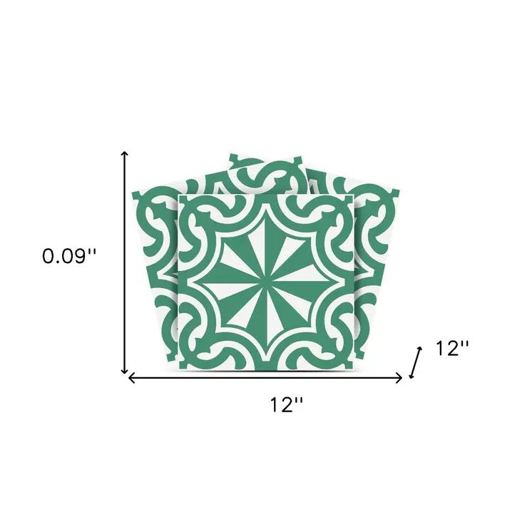 12" X 12" Glenda Sage Removable Peel and Stick Tiles