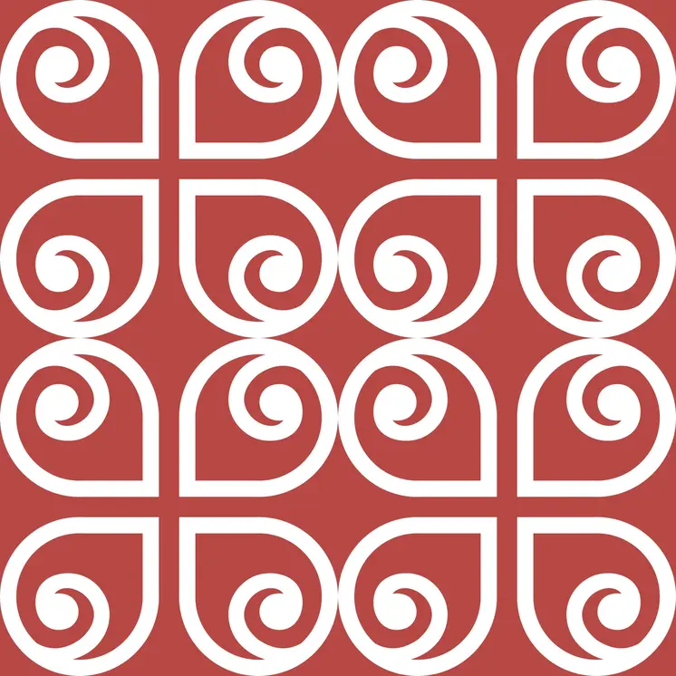 12" X 12" Brick Red And White Scroll Peel and Stick Removable Tiles