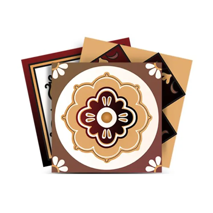 12" X 12" Shades of Brown Mosaic Peel and Stick Removable Tiles