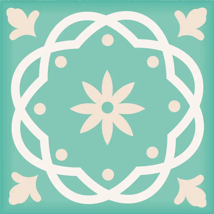 12" X 12"  Mint Green Aquamarine Mosaic Peel and Stick Removable Tiles