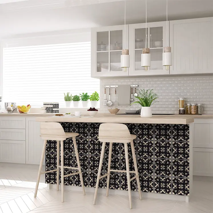 12" X 12" Black Sheep Peel and Stick Removable Tiles