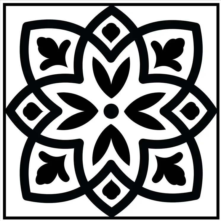 12" X 12" Black and White The Night Sky Mosaic Peel and Stick Removable Tiles