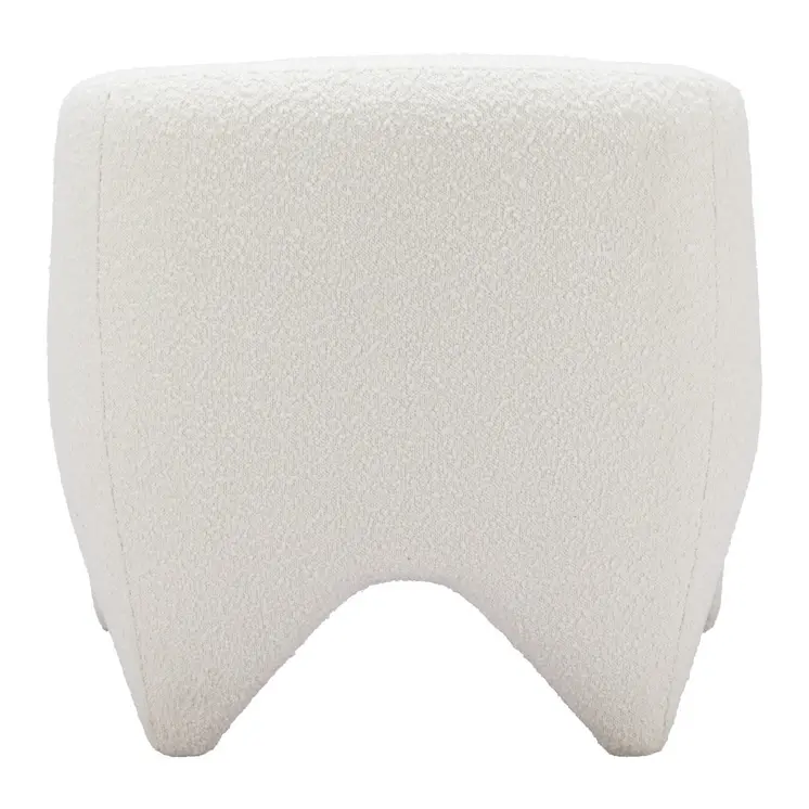 30" White Faux Shearling And Upholstered Arm Chair