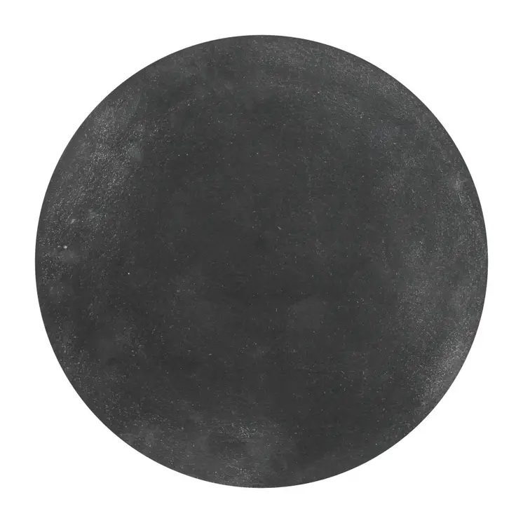 21" Black And Gold Aluminum Round Pedestal End Table