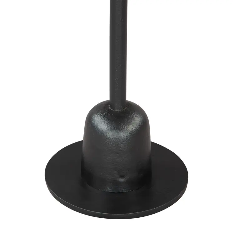 25" White And Black Marble And Aluminum Round Pedestal End Table