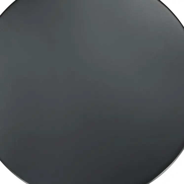 20" Black Iron Round Drum End Table