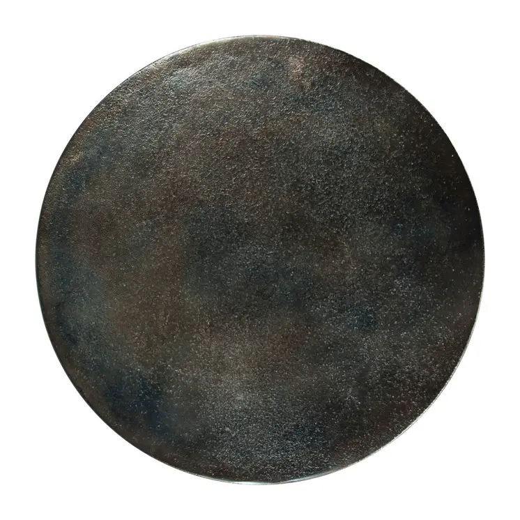 22" Charcoal Aluminum Round Pedestal End Table