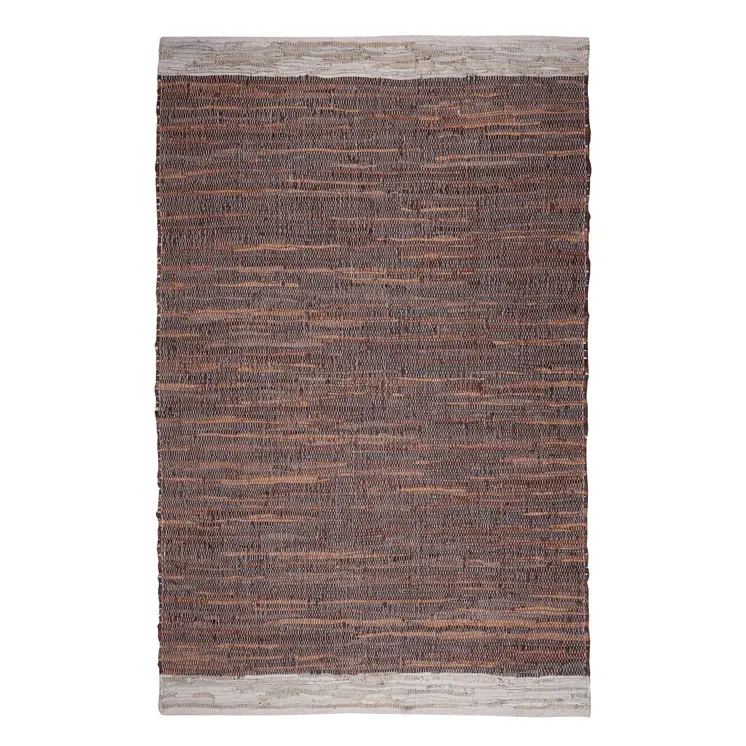 2' X 3' Tan Black and Beige Patchwork Handmade Indoor Outdoor Area Rug
