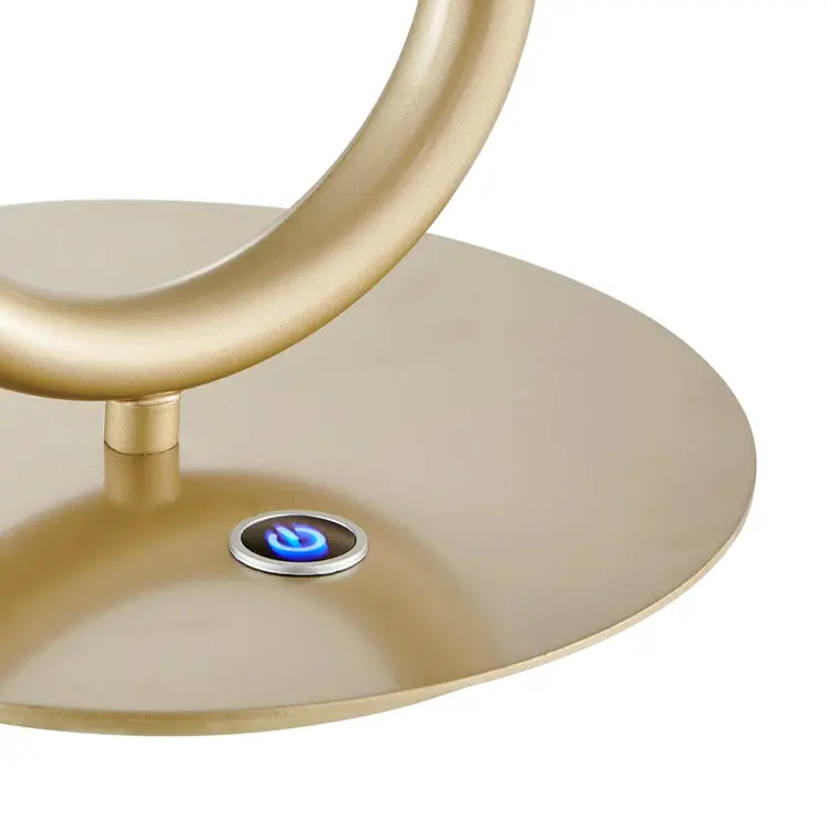 19" Gold Acrylic And Metal Mod Paper Clip LED Table Lamp